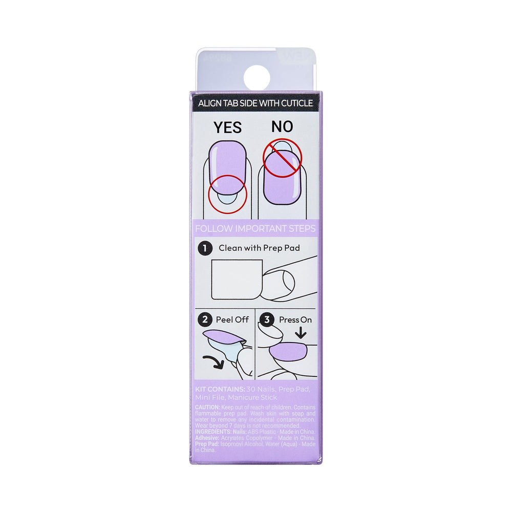 imPRESS Comfort Fit with Super Hold Adhesive keeps nails secure.