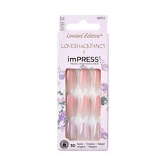 imPRESS LoveShackFancy Blushing Lavender nails on display for a chic finish