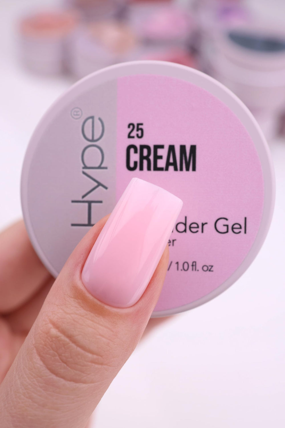 IN.HYPE camouflage gel 25 swatch displaying smooth texture for sculpting and overlays.
