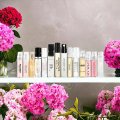 In1mart vial set closeup emphasizes premium design and sample diversity