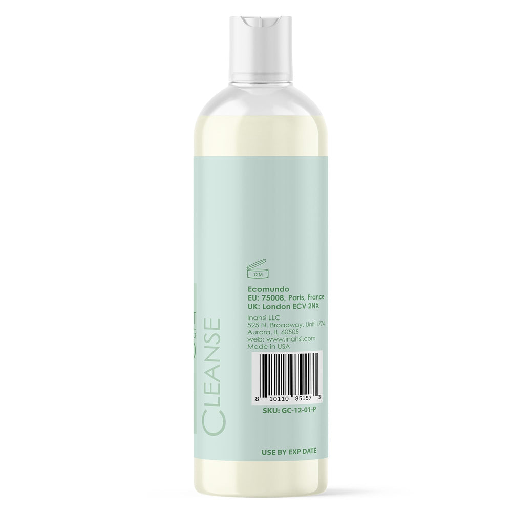 Inahsi Soothing Mint shampoo foamy lather close-up with refreshing mint scent.