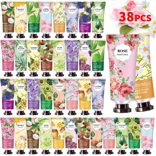 INALIER 38-pack hand cream gift set with assorted scents for daily moisture.