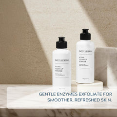 INCELLDERM Active Clean-Up Powder compact is travel-friendly for on-the-go use.