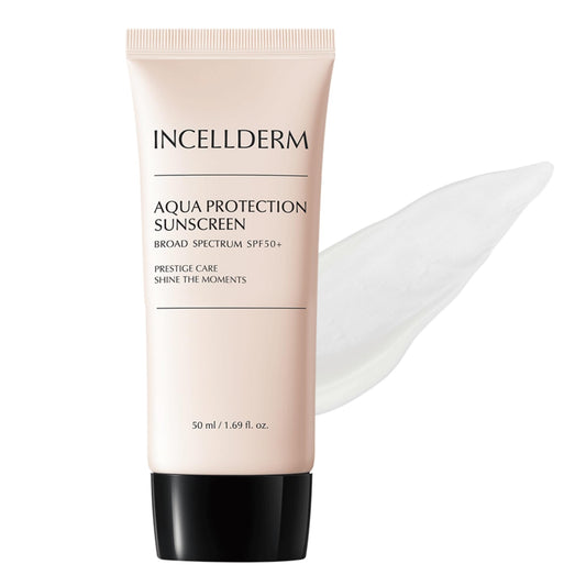 INCELLDERM Riman bottle shown for daily SPF 50+ protection