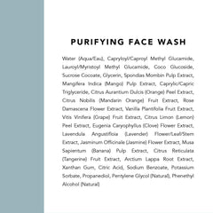 Texture close-up of Indie Lee Purifying Face Wash foamy wash on skin