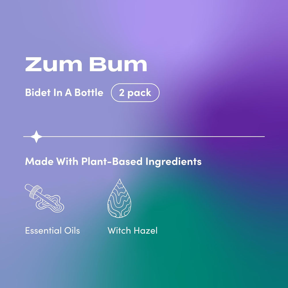 Zum Bum Bidet bottle with witch hazel for gentle cleansing on the go.