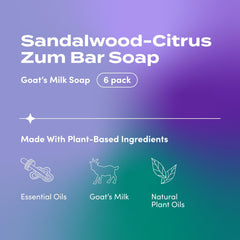 Indigo Wild Zum Goat Milk Soap bar foamy lather close-up shows rich cleansing experience.