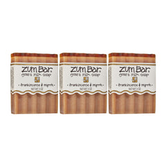Indigo Wild Zum Goat Milk Soap Bar with frankincense fragrance for daily cleansing.
