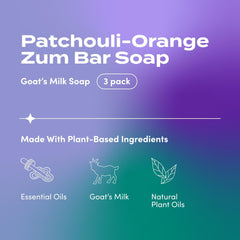 Indigo Wild Zum goat milk soap bar patchouli-orange lather delivers a fragrant, moisturizing cleanse.