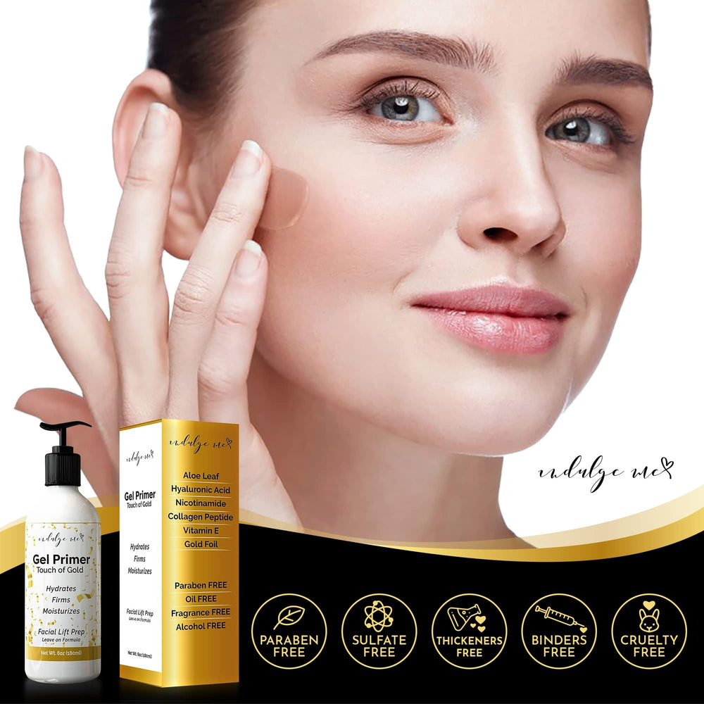 IndulgeMe Conductive Gel texture swirl demonstrates creamy consistency ideal for smooth facial application.