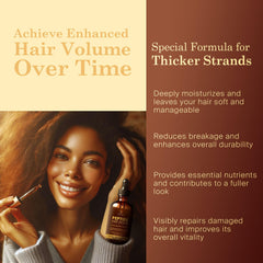 Drop dispensed from INFINA ESSENTIALS peptide hair serum illustrating controlled application