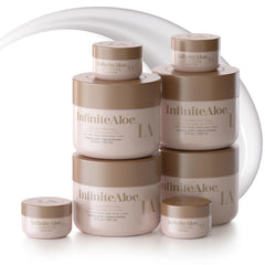 InfiniteAloe Complete Skin Care 8oz jar for all-day face and body hydration.