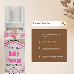 Infinix baby powder scent fragrance mist spray — light application