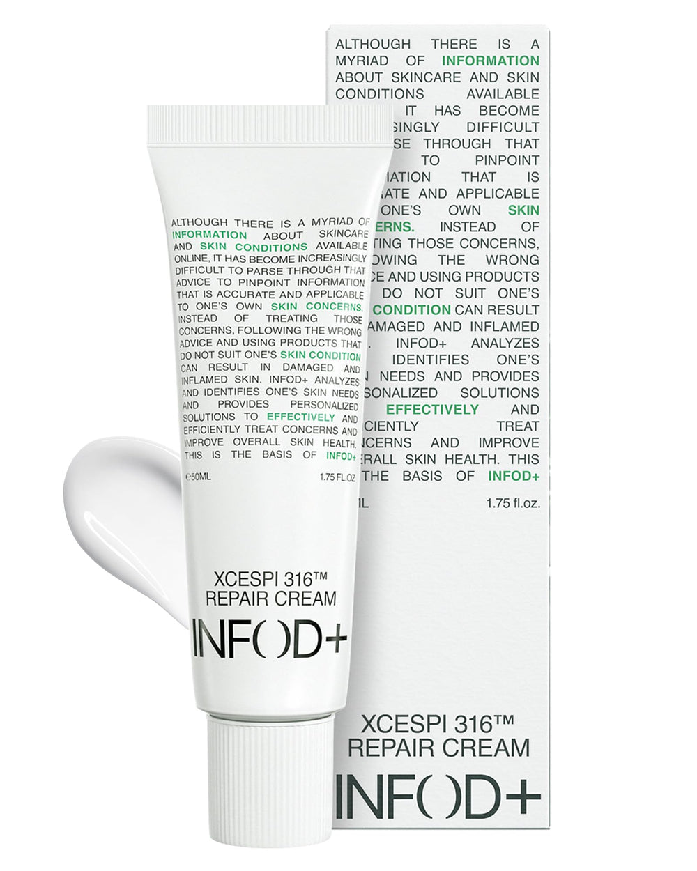 InfodPlus Korean Skin Care Sensitive Face Cream packaging shows a compact box for daily use.