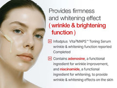 INFODPLUS Vita³MAPS 53-toning-serum texture close-up shows fast absorption for daily use.