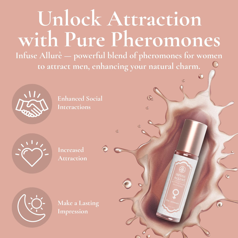 Infuse Allurè amber-musk notes emphasize warm, inviting fragrance.