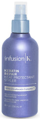 Infusion K color-safe, sulfate-free formula protects color-treated hair.