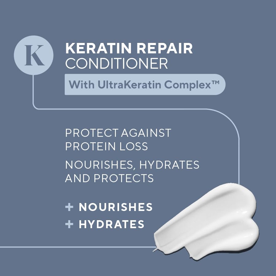 Infusion K UltraKeratin formula cream texture on the hair for strength and shine.