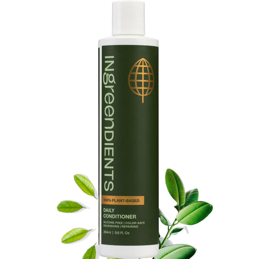 Ingreendients Tea Tree Conditioner bottle-front showing plant-based, sulfate-free care for color-treated hair