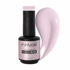IN.HYPE Elastic Rubber Base Coat bottle pour shows flexible adhesion for natural nails.