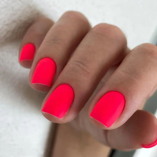 IN.HYPE N.HYPE neon pink red gel polish bottle ready for a long lasting manicure