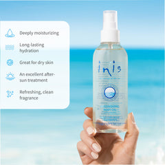 Seaweed extracts in Inis oil provide hydration and antioxidant support.