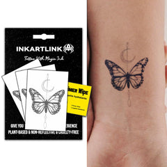INKARTLINK butterfly tattoo set for durable, waterproof body art.