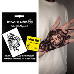 INKARTLINK Femme Fatale packaging with primer wipe for gift-ready presentation.