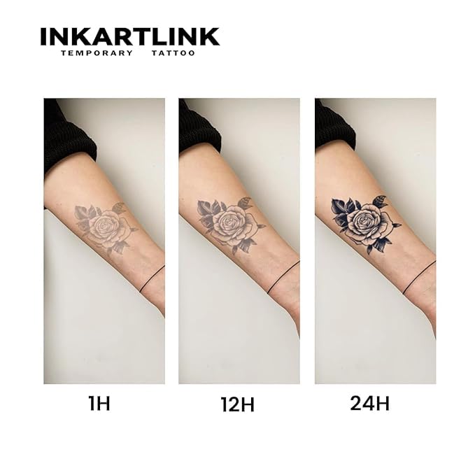 INKARTLINK Lily Bellflower design on shoulder offers flexible daily wear options