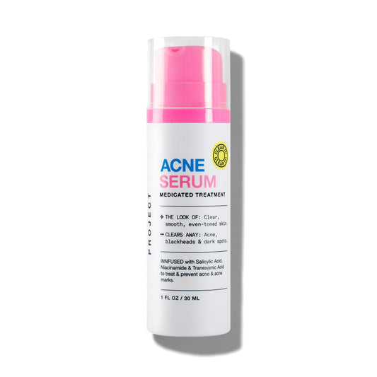 Innbeauty Project Acne Serum bottle close-up highlighting medicated treatment