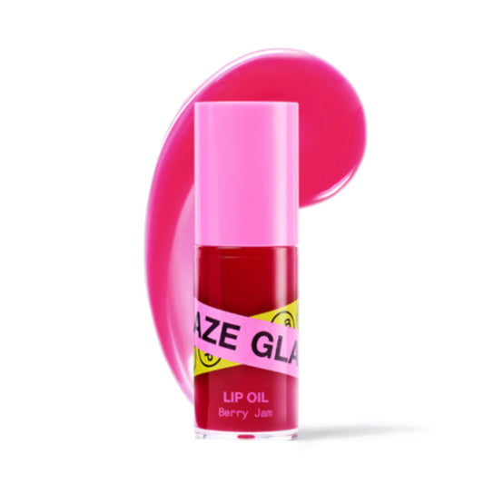 Innbeauty Project Glaze Lip Oil Berry Jam bottle showing glossy finish and moisture