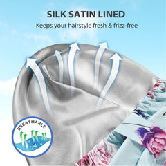 INNELO large-fit shower cap suitable for long or voluminous hair