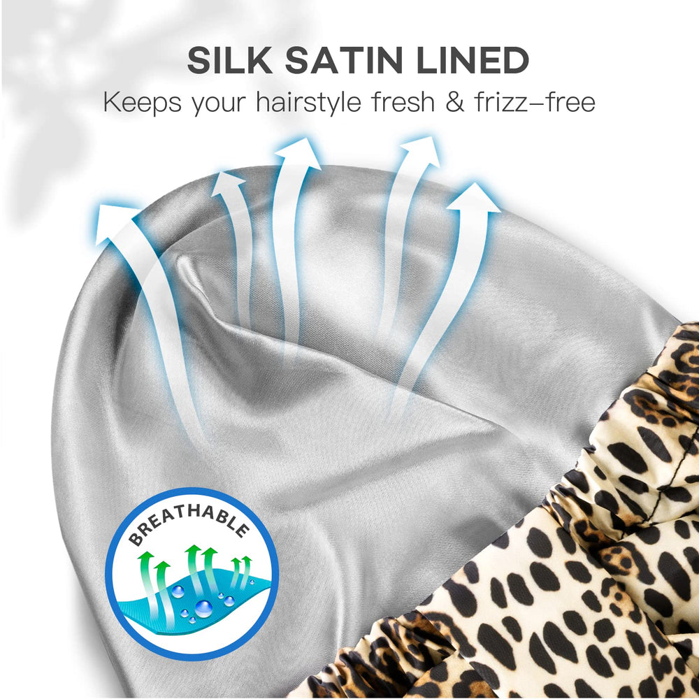 INNELO satin-lined hair cap glides to reduce frizz and tangles