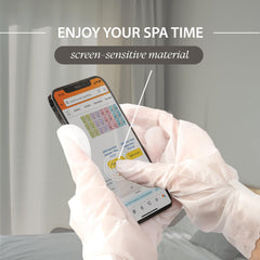 Innerest Hand Mask worn for soothing warmth and targeted hydration.