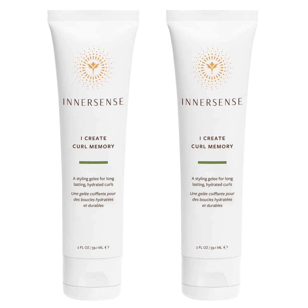 INNERSENSE I Create Curl Memory Gel jar closeup showing hydrating texture for defined curls