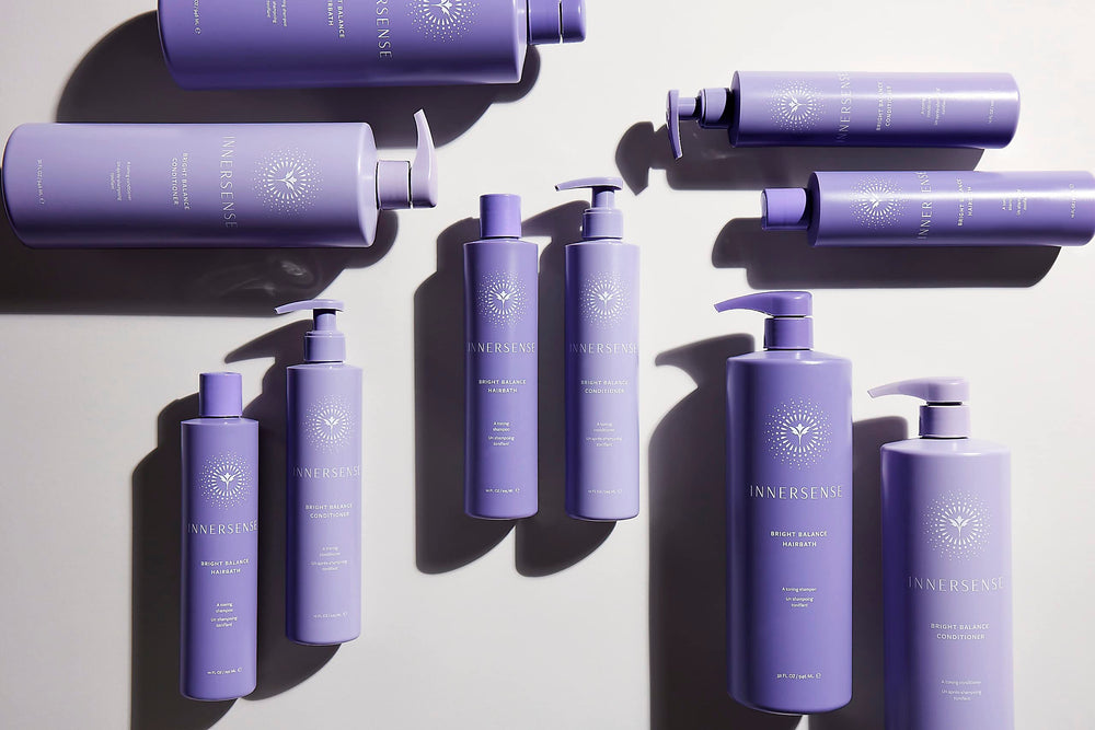 INNERSENSE Organic Beauty conditioner packaging highlights vegan formula