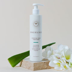 INNERSENSE Organic Beauty hydrating cream conditioner after-use hair feels nourished.