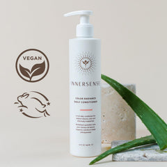 INNERSENSE pumpkin seed oil feature emphasizing color vibrancy and longevity.