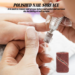 INNOLIFE sanding bands in use during manicure for natural and artificial nails