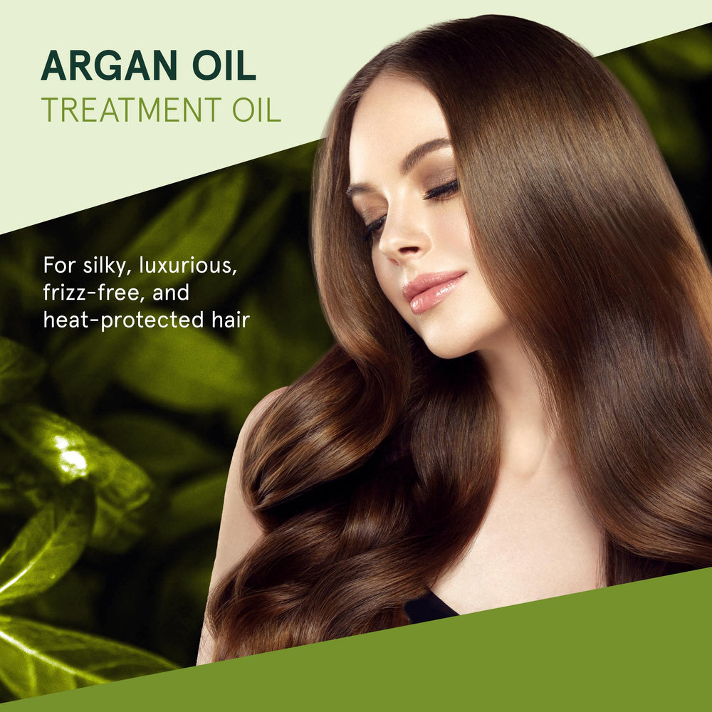 INOAR Argan Oil Hydrating Treatment applied to hair for moisture and manageability.