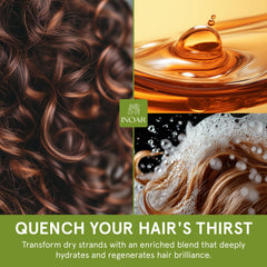 Inoar Blends coconut oil bottle providing moisture for hair.