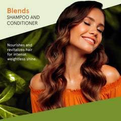 Inoar Blends conditioner tube ready to detangle and nourish hair.