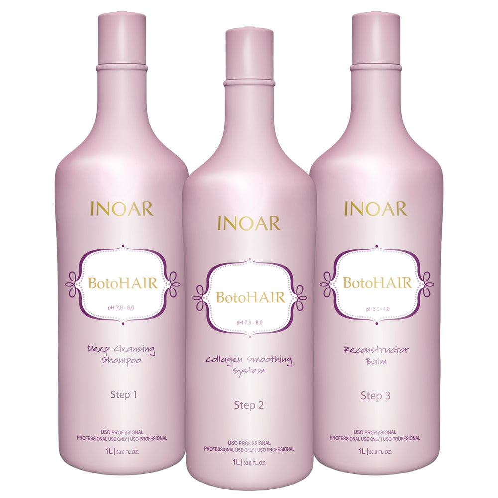 INOAR BotoHair Deep Cleansing Shampoo bottle purifies strands for a fresh start