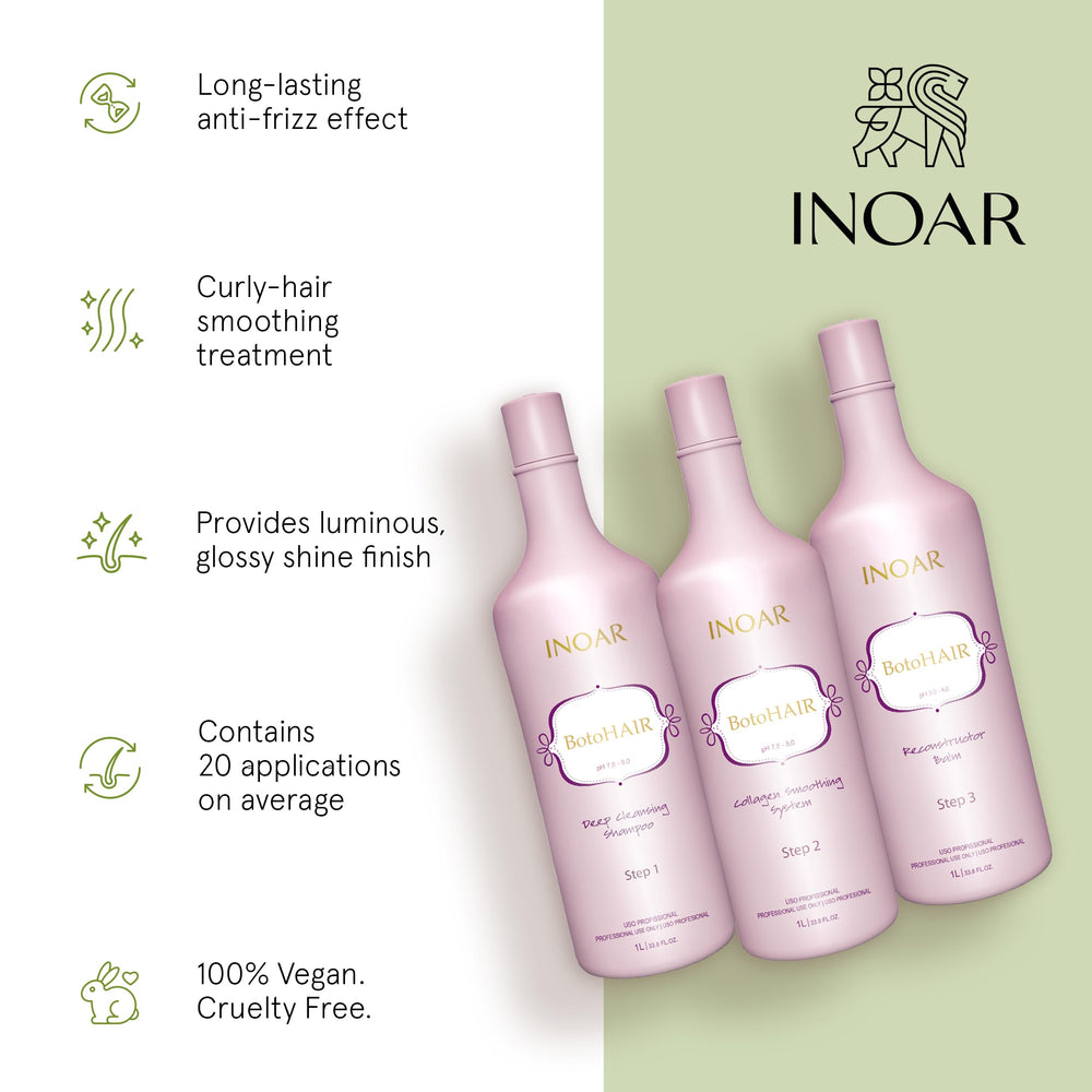 INOAR BotoHair Reconstructor Balm jar restores moisture and elasticity