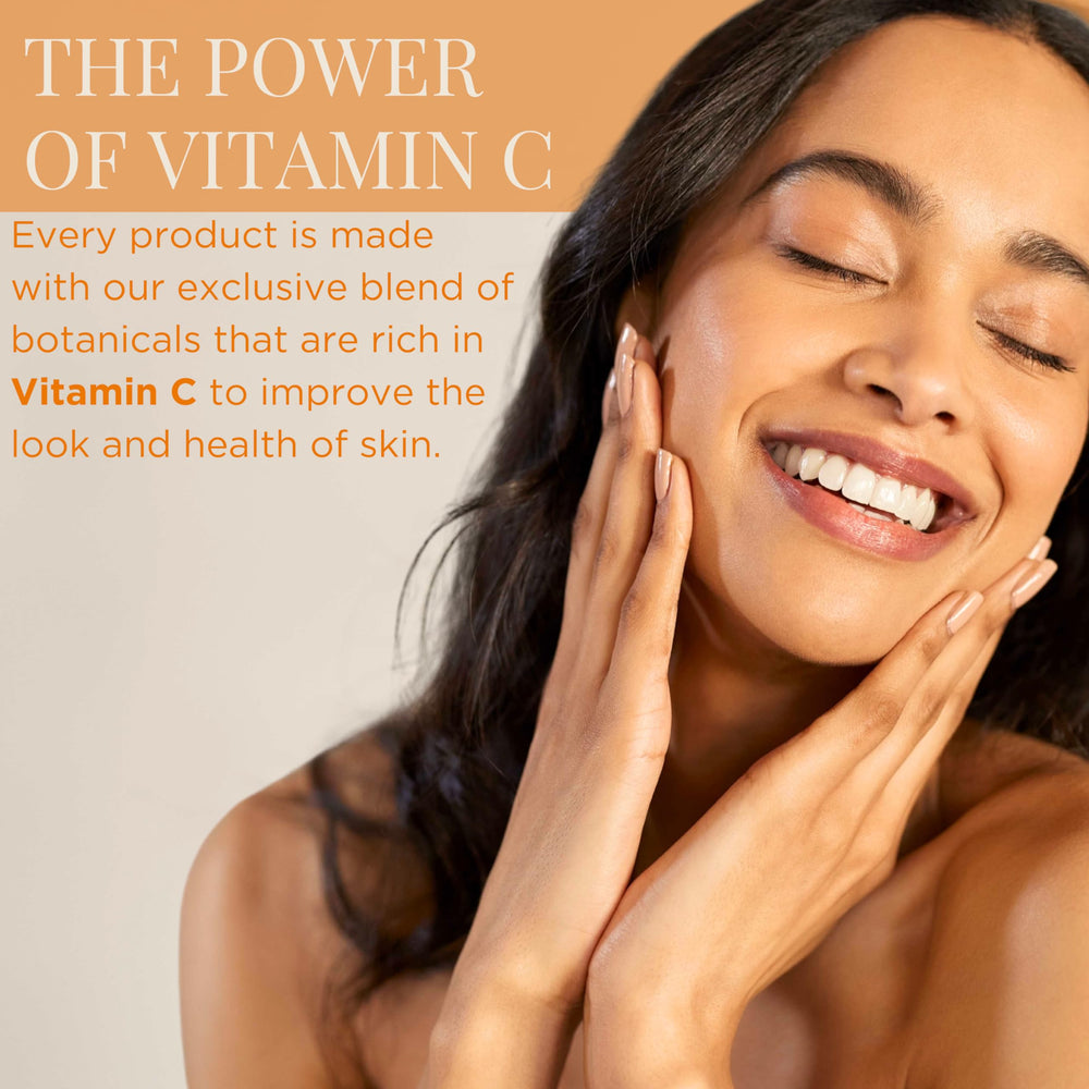 InstaNatural daily skincare routine with Vitamin C for refreshed skin and improved texture.