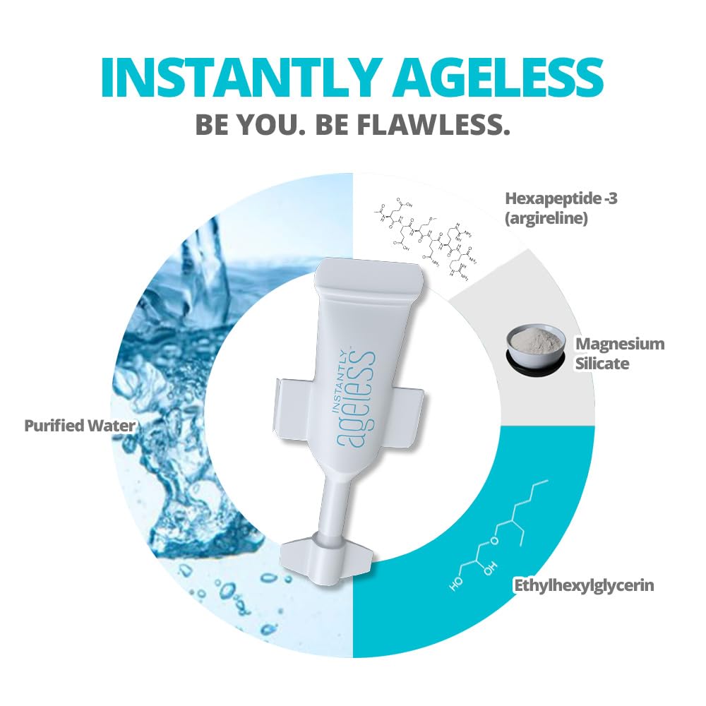 Instantly Ageless face lift cream smoothing fine lines around the eye area.