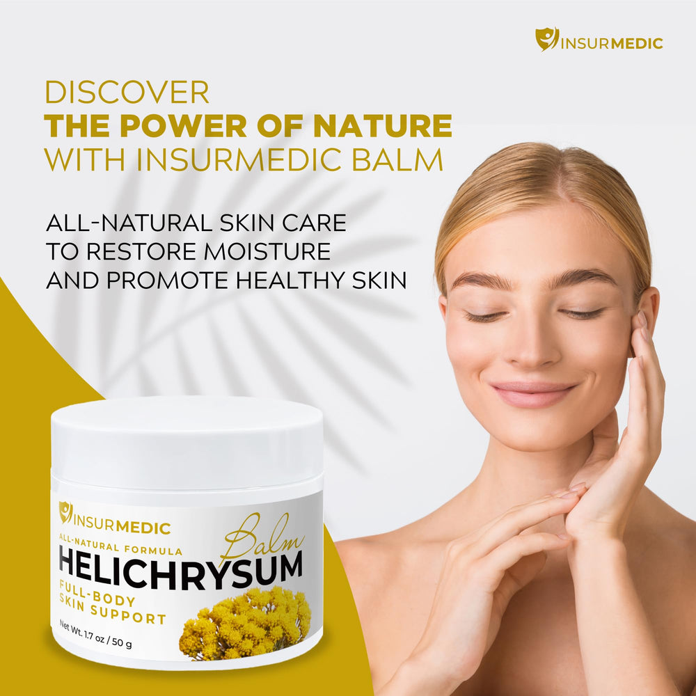 InsurMedic Helichrysum Balm texture being spread for even skin coverage