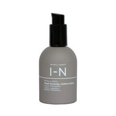 Intelligent Nutrients Seed Synergy Hydra-Lotion bottle front provides lightweight hydration for all skin types.