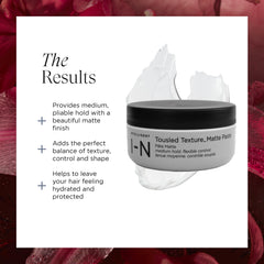 Intelligent Nutrients Tousled Texture Matte Paste hands dispensing demonstrates quick, easy styling