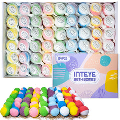 INTEYE Luxury Bath Bombs Gift Set exterior box showcases premium eco packaging for gifting.